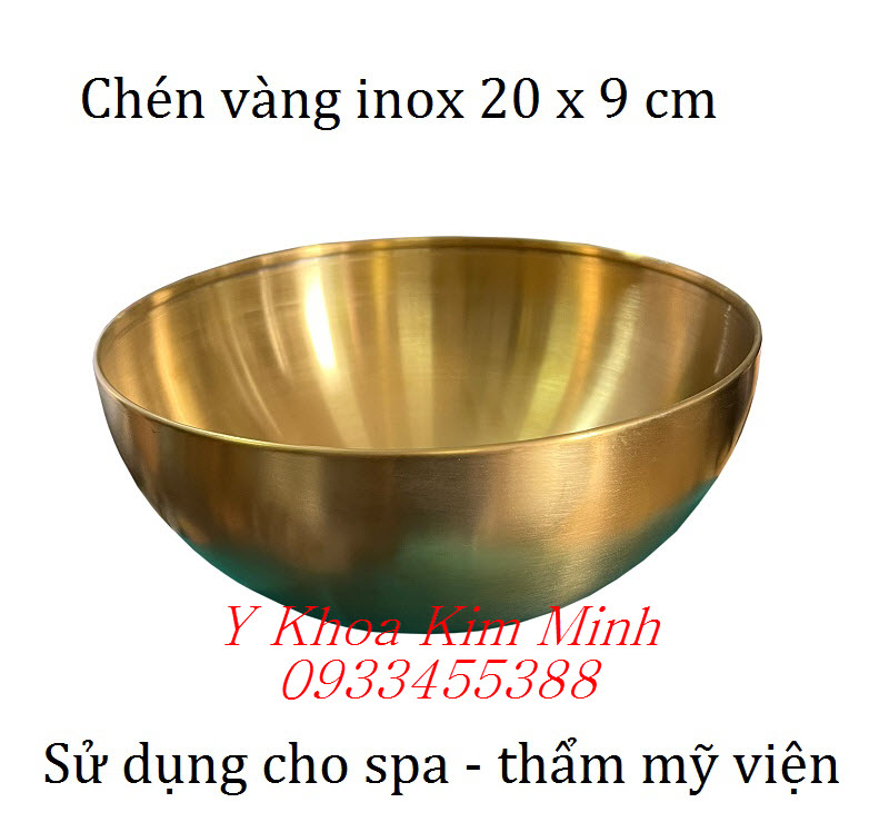 Chén inox vàng kích thước lớn bán ở Tp.HCM