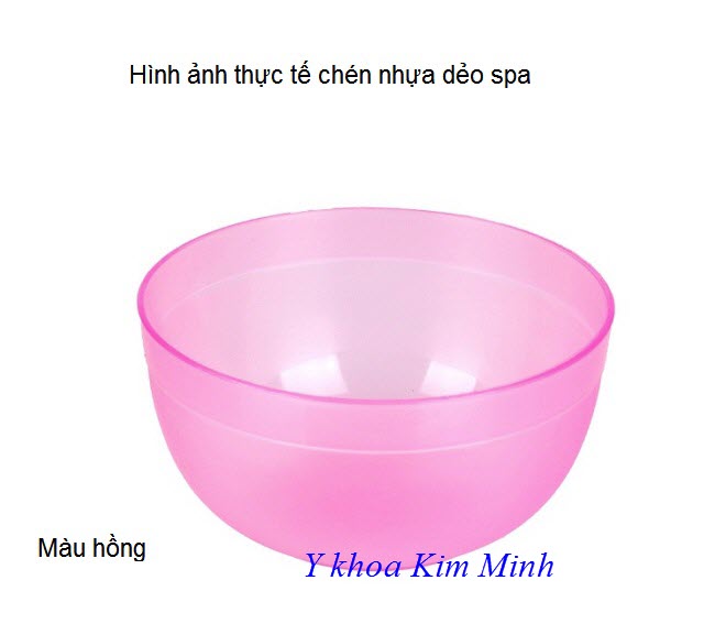 Chén nhựa màu hồng trộn bột mặt nạ - Y khoa Kim Minh Chén nhựa Spa màu hồng - Y khoa Kim Minh 0933455388