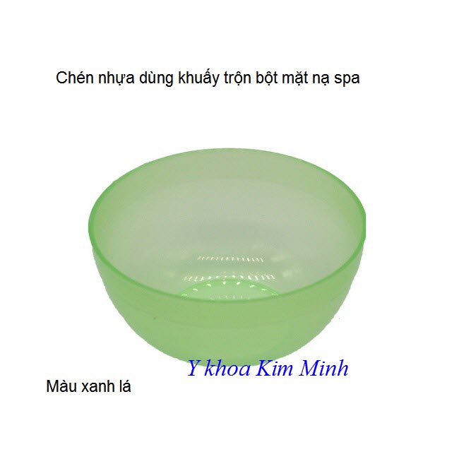 Chen nhua deo spa mau xanh la - Y khoa Kim Minh Chen nhua deo dung khuay bot dap mat na spa mau xanh la - Y khoa Kim Minh