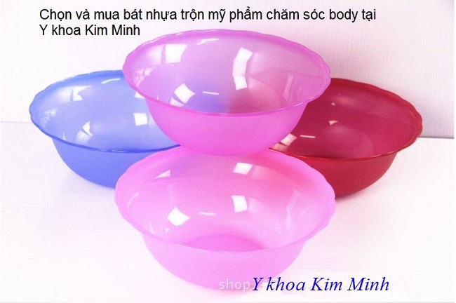 Noi ban chen nhua lon 22cm dung tron my pham lam trang da body - Y Khoa Kim Minh