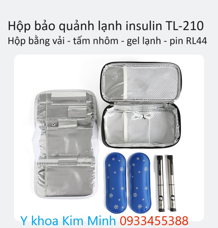 Bộ hộp bảo quản lạnh insulin chích tiểu đường di chuyển từ bệnh viện về nhà