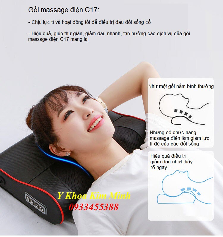 Chuc nang cong dung cua goi massage dien dieu  tri dau cot song co C17 - Y khoa Kim Minh