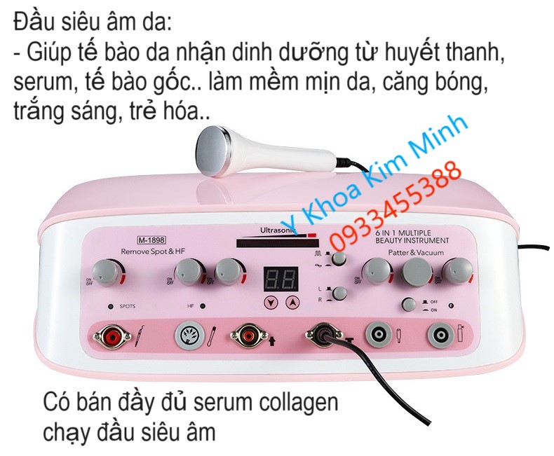 Chức năng siêu âm da mặt làm đẹp da máy M1898
