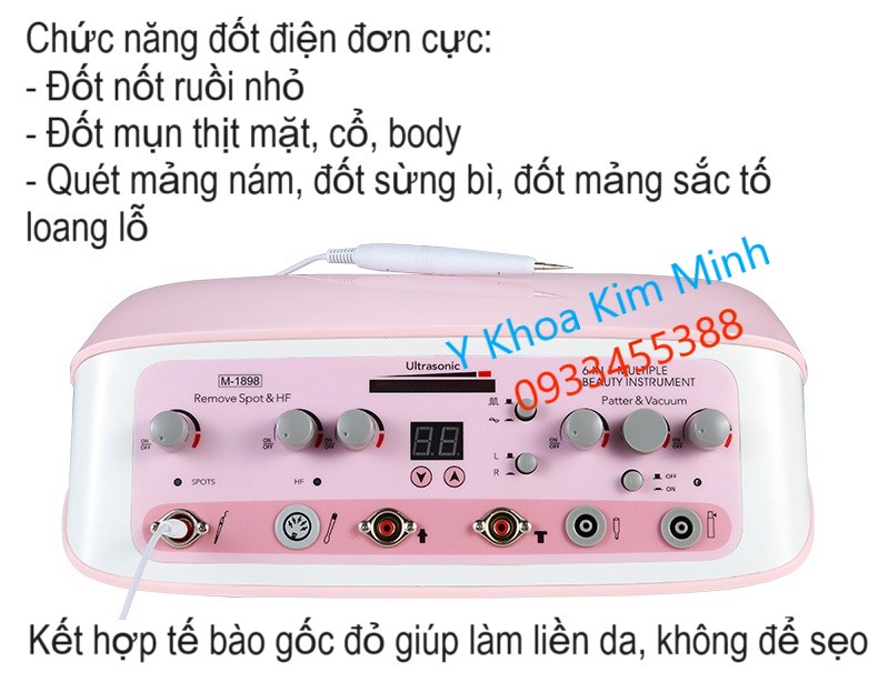Chức năng đốt nốt ruồi, mụn thịt quét nám của máy chăm sóc da M1898