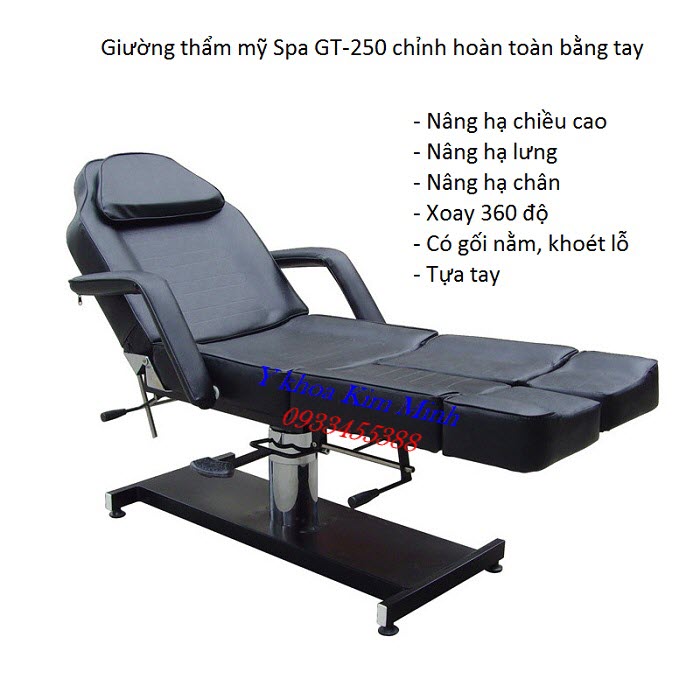 6 chức năng sử dụng của giường thẩm mỹ spa GT-250 - Y khoa Kim Minh