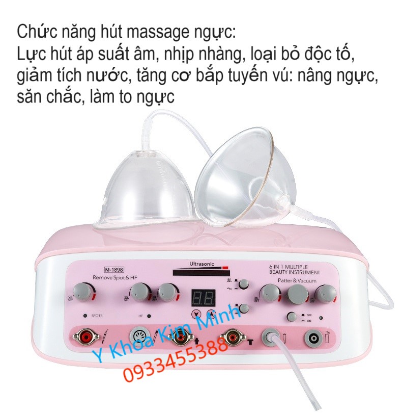Chức năng hút ngực của máy chăm sóc da M1898