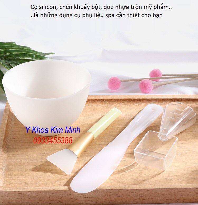 Cọ quét bột mặt nạ bằng chất liệu silicon mềm dùng cho spa - Y khoa Kim Minh