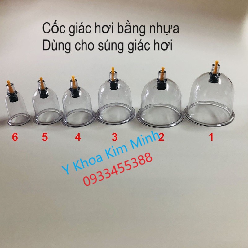Cốc giác hơi không dùng lửa số 1 2 3 4 5 6 bán ở Y Khoa Kim Minh