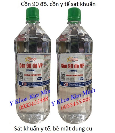 Cồn 90 độ dùng trong y tế sát khuẩn dụng cụ đồ dùng bề mặt - Y Khoa Kim Minh