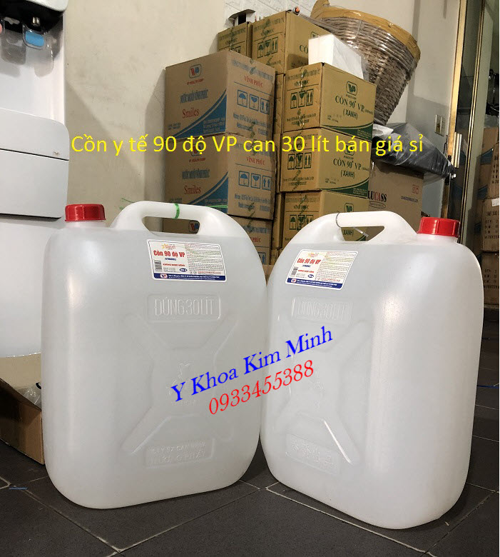 Cồn 90 độ VP đóng can 30 lít bán giá sỉ tại Y Khoa Kim Minh 0933455388