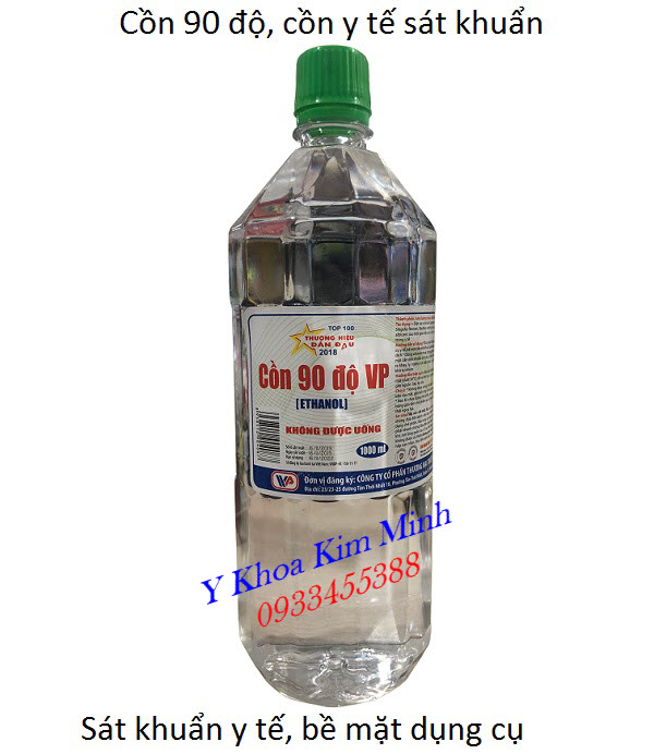 Cồn 9 độ, con y te sat khuan y te dung cu be mat - Y khoa Kim Minh