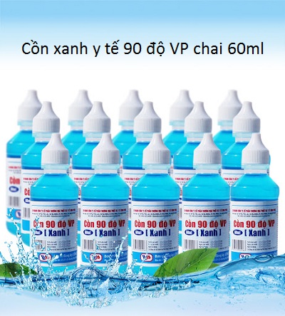 Cồn xanh y tế 90 độ VP chai 60ml bán giá sỉ tại Tp Hồ Chí Minh - Y khoa Kim Minh
