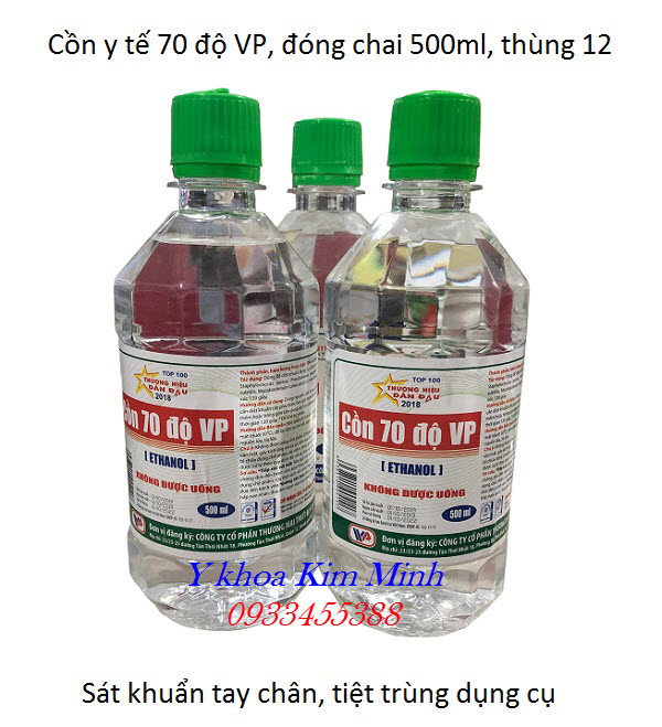 Cồn y tế 70 độ PV 500ml bán giá sỉ tại Tp Hồ Chí Minh - Y Khoa Kim Minh