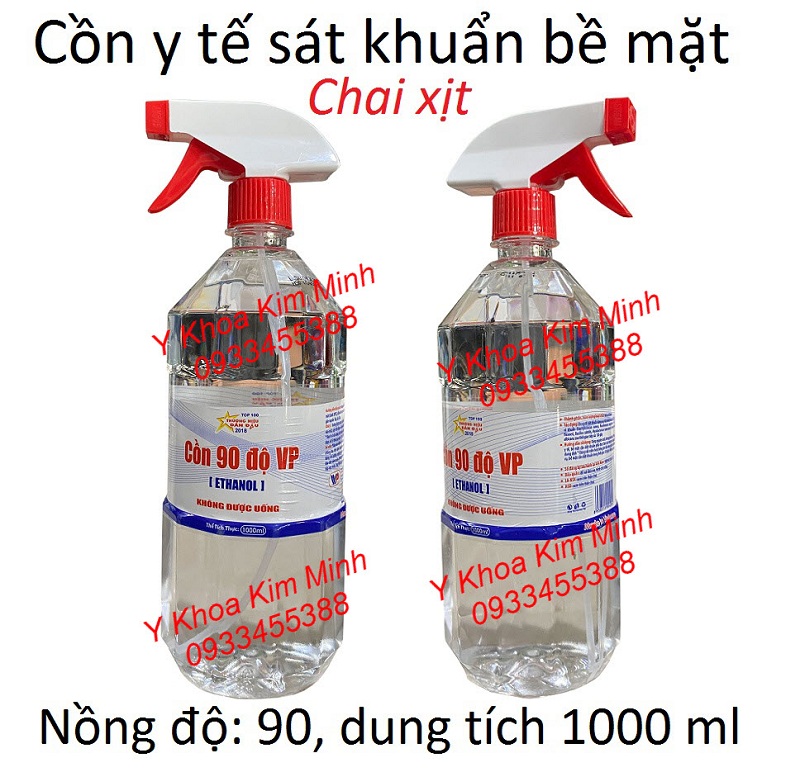 Cồn y tế sát khuẩn 90 độ chai xịt Vĩnh Phúc