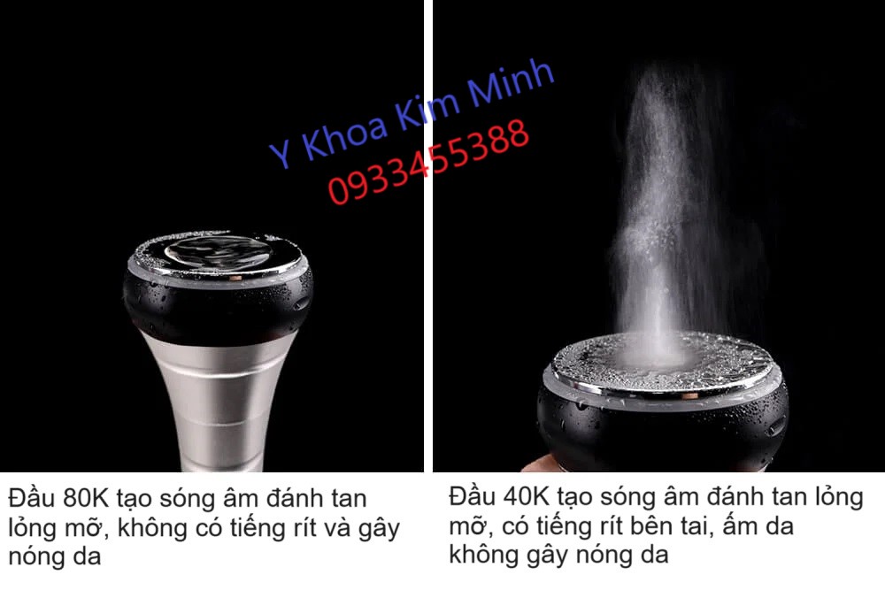 Công dụng của đầu đánh tan mỡ, làm lỏng mỡ bụng 40K Cavitation