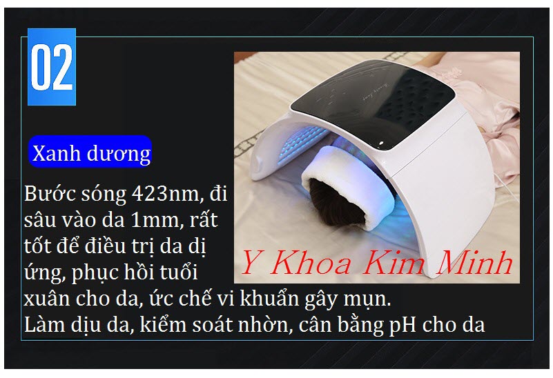 Ánh sáng xanh dương của vòm ánh sáng sinh hoc chăm sóc da Beauty Lamp