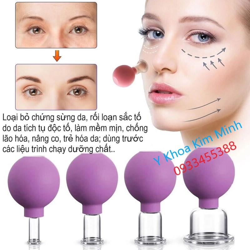 Bo giác hơi thủy tinh thải độc, chống lão hóa, nâng cơ, xóa nhân da mặt