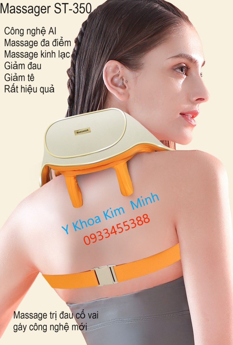 Đai massage, máy massage điều trị đau cổ vai gáy ST-350