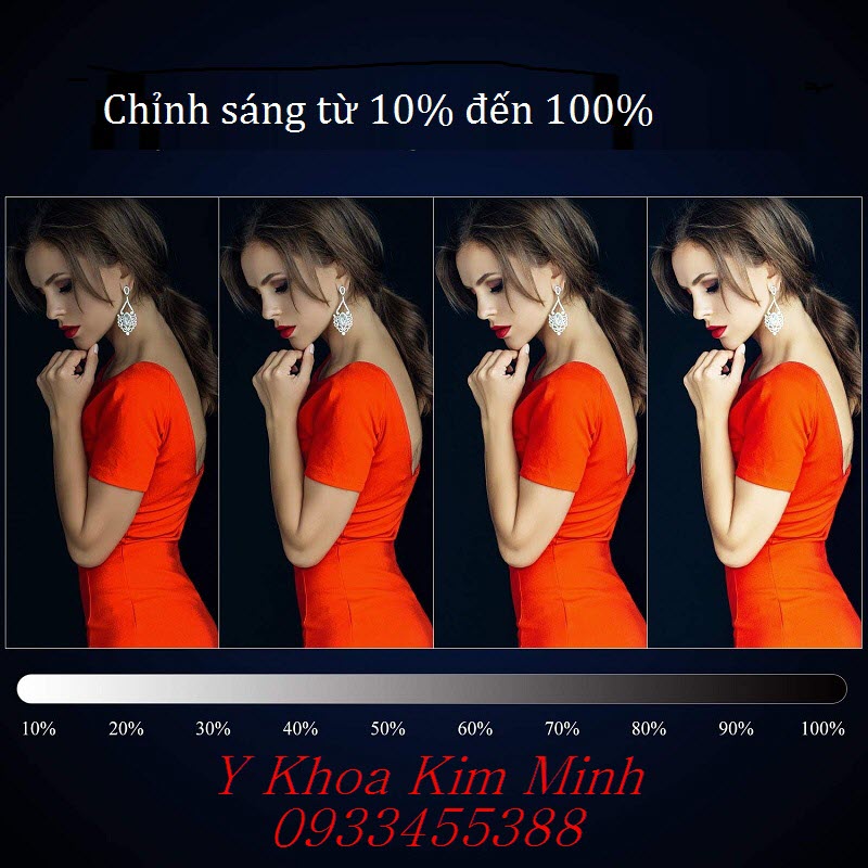 Đèn Livestream chỉnh sáng 4 từ 10% đến 100%