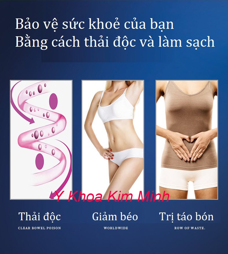 Công dụng detox của túi đựng dung  dịch thải độc cơ thể qua cách thụt tháo phân qua hậu môn trực tràng