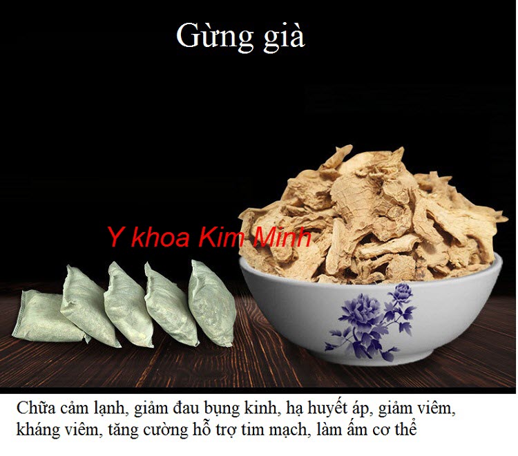 Công dụng của gừng già chữa bệnh trong thuốc bắc ngâm chân 4 vị - Y khoa Kim Minh
