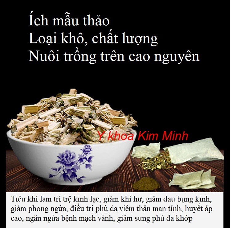 Tác dụng chữa bệnh của thuốc ích mẫu thảo trong thuốc bắc ngâm chân 4 vị - Y khoa Kim Minh