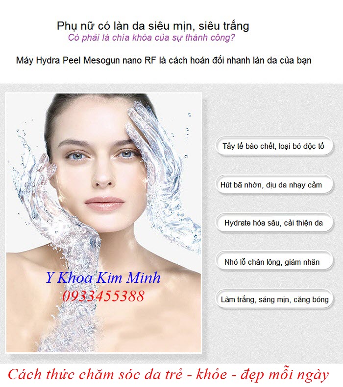 Cong dung cua may Hydra Peel Mesogun RF KM-429 - Y Khoa Kim Minh