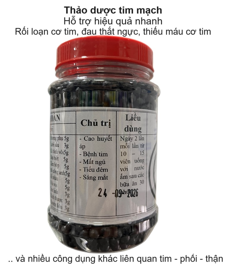 Công dụng của viên thảo dược đen hỗ trợ bệnh thiếu máu cơ tim, viêm cơ tim, đau thắt ngực, tiểu đêm, mất ngủ
