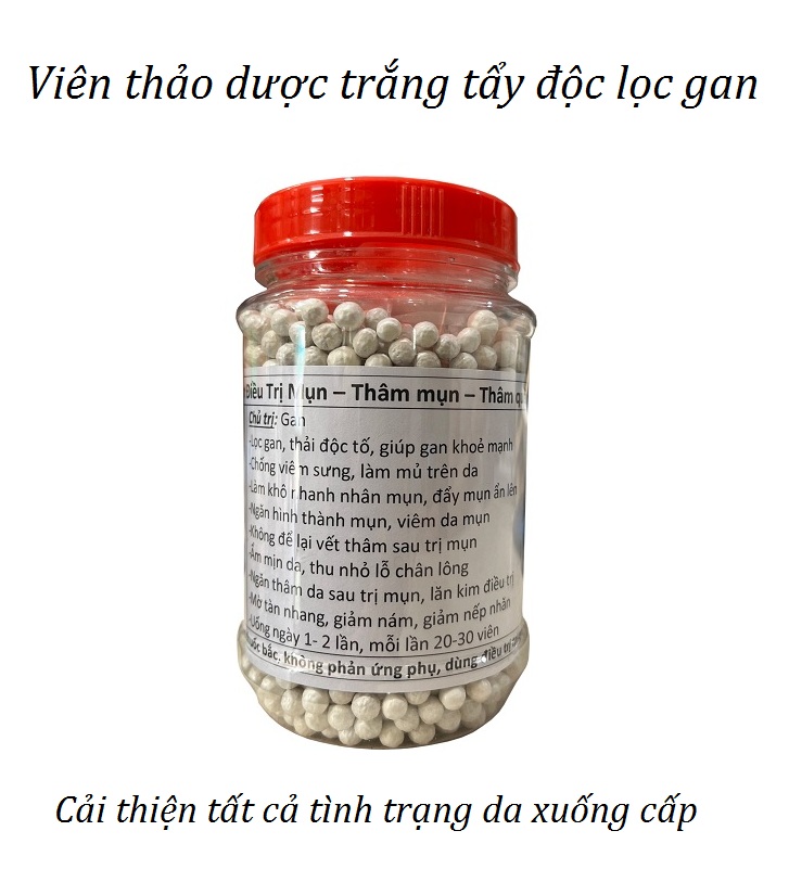 Công dụng của viên trắng thải độc lọc gan điều trị làm đẹp da mặt và dưỡng trắng body