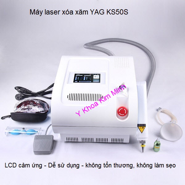 Dia chi ban may xoa xam chat luong cao Yag Laser KS50S ket hop te bao goc Nhat Y Khoa Kim Minh