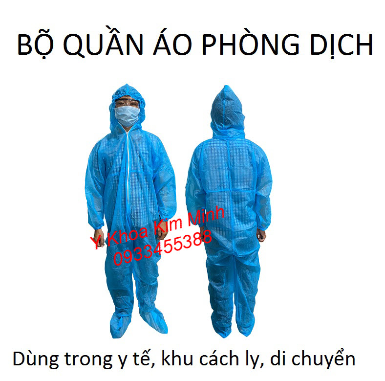 Quần áo phòng dịch y tế 5 món bán giá sị tại Y Khoa Kim Minh