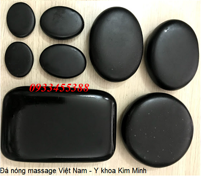 Đá đen Việt Nam mang năng lượng masage thải độc tố toàn thân - Y Khoa Kim Minh