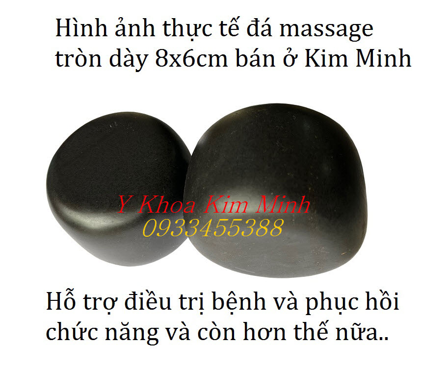 Đá massage nóng tròn dày dùng chườm gan thận