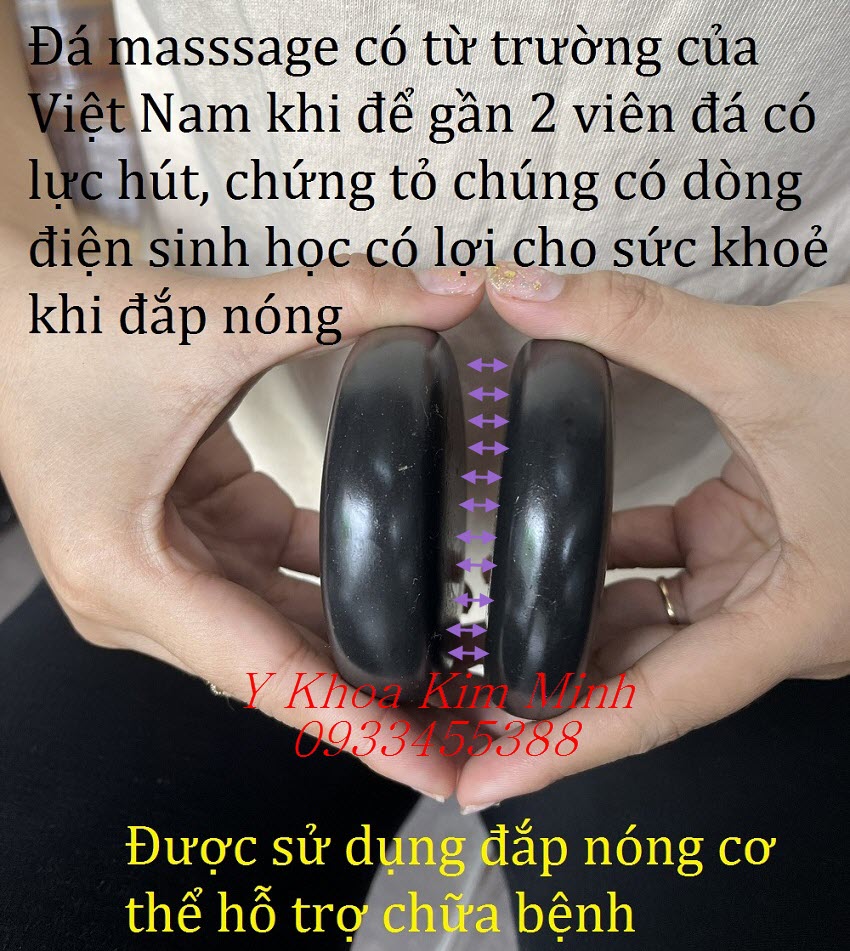 Đá chườm nóng, đá massage tròn trung kích thước 8x8x2cm