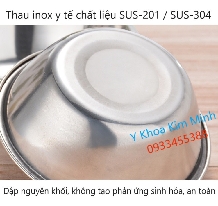 Đặc tính kỹ thuật của thau inox dùng trong y tế chăm sóc bệnh nhân tại nhà