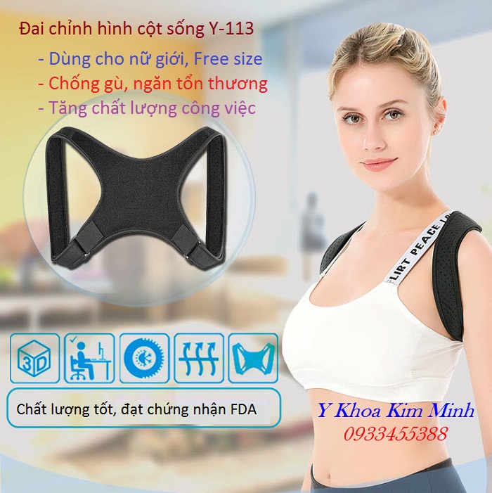 Đai chống gù lưng cho học sinh, sinh viên, nhân viên văn phòng, người lớn tuổi bán tại Tp Hồ Chí Minh - Y Khoa Kim Minh