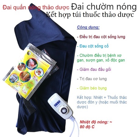 Click hình xem chi tiết sản phẩm Đai chườm nóng kết hợp túi thuốc đông y thảo dược