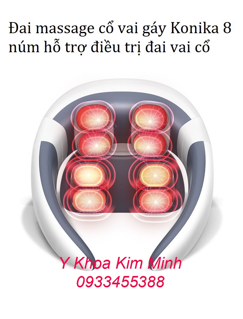 Đai massasge cổ vai gáy Konika 8 núm