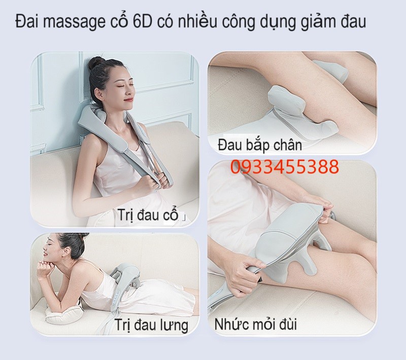 Các công dụng điều trị giảm đau cổ vai gáy của đai massage 6D
