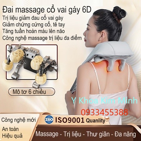 Đai điều trị đau cổ vai gáy, giảm đau cột sống cổ, trị thoát vị đĩa đệm cổ 6D