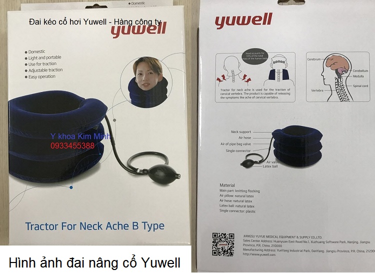 Đai nâng cổ hơi điều trị đau đốt sống cổ và chèn đĩa đệm yuwell Kim Minh 0933455388