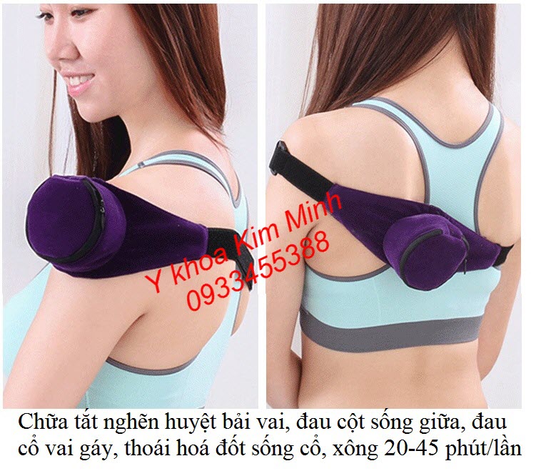 Dùng đai xông ngải cứu 1 bầu đồng chữa trị đau cánh tay, đau viêm cổ vai gáy, thoái hoá đốt sống cổ - Y khoa Kim Minh