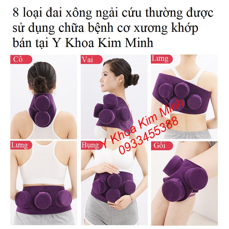 Các loại đai xông ngải cứu chữa bệnh cơ xương khớp, cột sống, thần kinh, bán tại Y khoa Kim Minh Đai xông nhang ngải cứu bán tại Tp.HCM - Y khoa Kim Minh