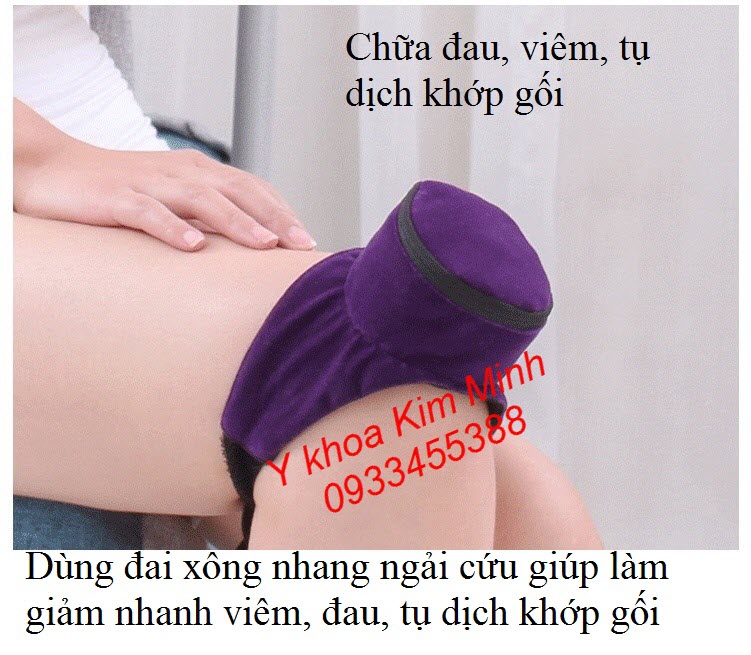 Chữa đau khớp gối, viêm khớp gối, tụ dịch khớp gối bằng đai xông ngải cứu 1 bầu đồng - Y khoa Kim Minh