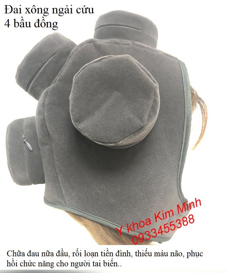 Đai xông ngải cứu trị thiếu náo não, đau nữa đầu, rối loạn tiền đình - Y Khoa Kim Minh