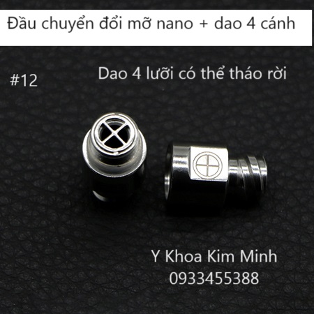 Dao 4 lưỡi và đầu chuyển đổi mỡ nano
