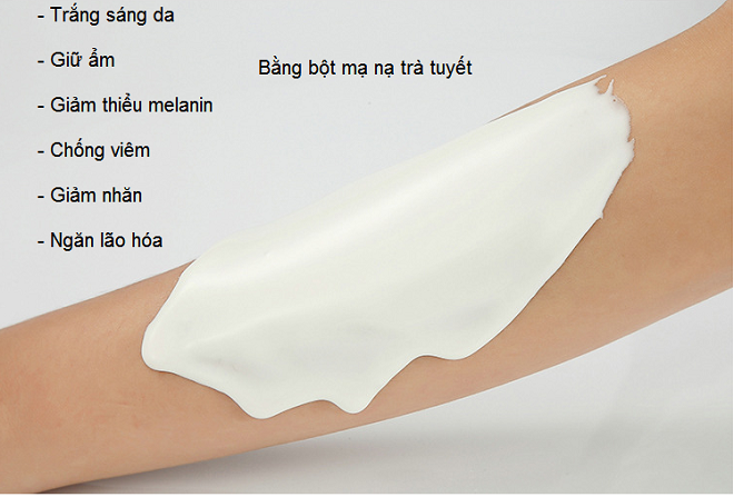 Đắp mặt nạ trà tuyết làm trắng sáng da và ngăn lão hóa toàn diện cho làn da rạng rỡ trắng ngần - Y khoa Kim Minh 0933455388