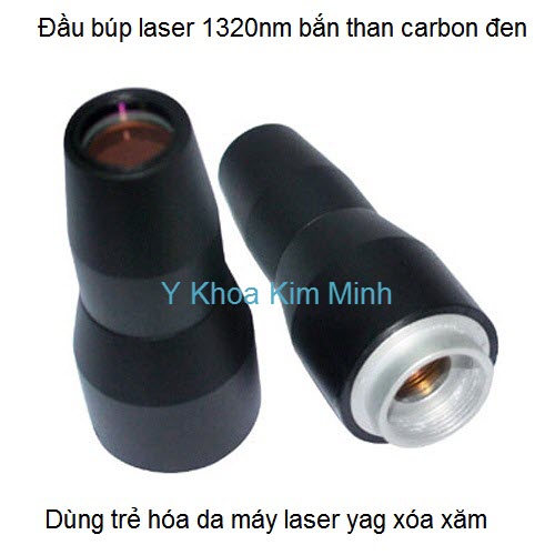 Đầu b&uacute;p laser 1320nm d&ugrave;ng với than cacbon hoạt t&iacute;nh tạo mặt nạ bắn trẻ h&oacute;a da Y khoa Kim Minh