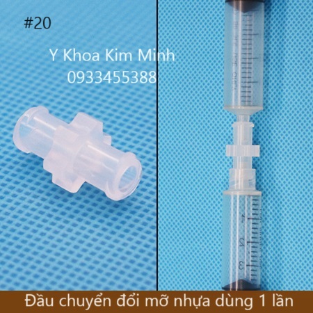 Đầu chuyển đổi mỡ bằng nhựa dùng 1 lần