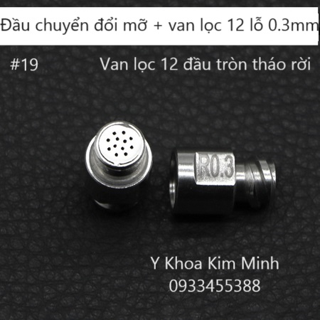 Đầu chuyển đổi mỡ nano và đầu van lọc 12 lỗ 0.3mm dùng trong phẫu thuật tiêm mỡ tự thân phẫu thuật thẩm mỹ